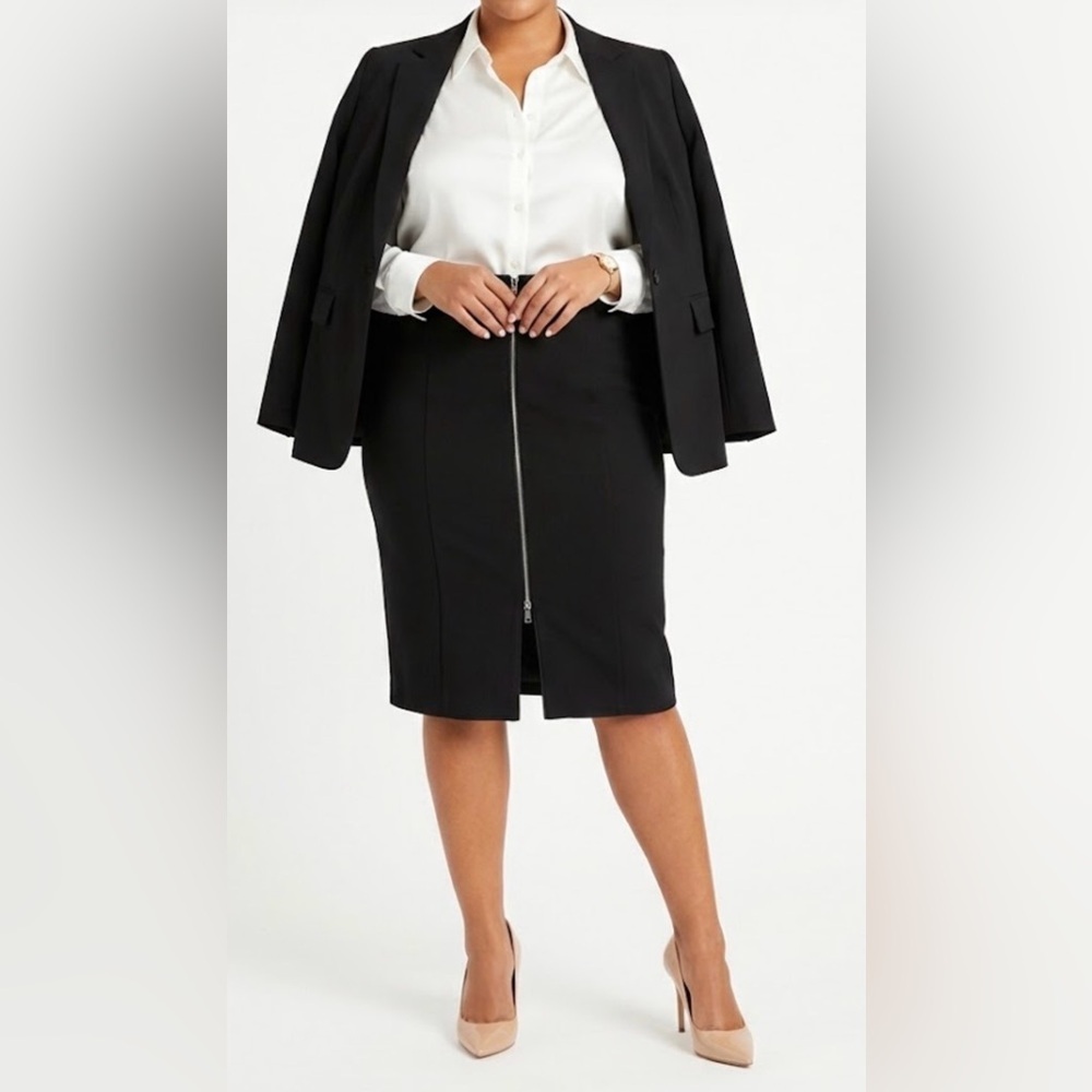 Zac & Rachel Black Pencil Skirt with Zipper